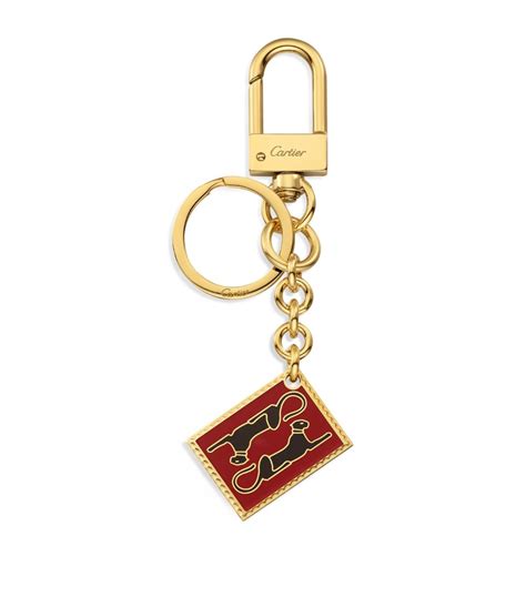 cartier panther keyring|cartier key chain.